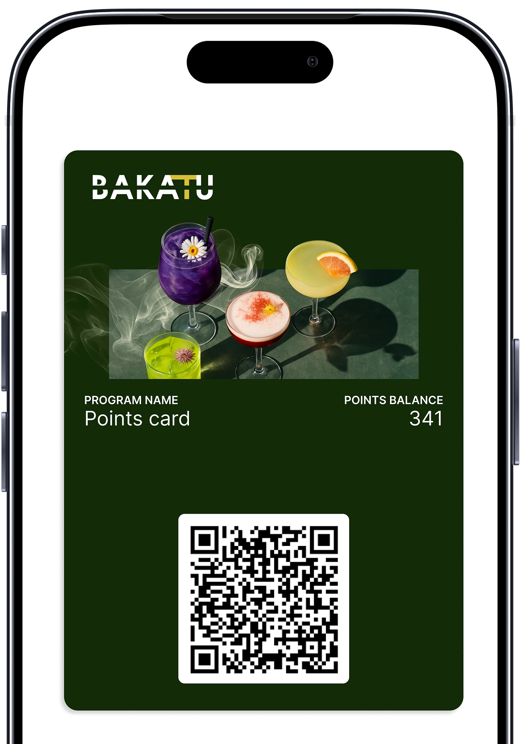 BAKATU points card sa isang phone