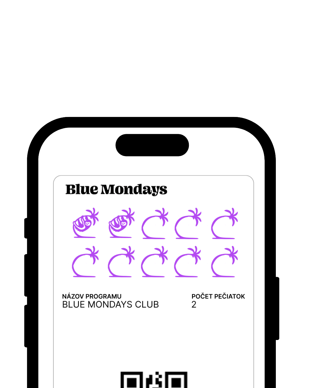 Blue Mondays loyalty card