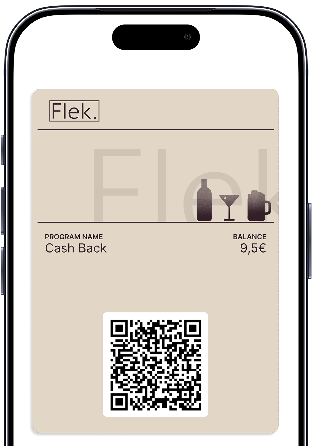 Flek cashback card sa isang phone