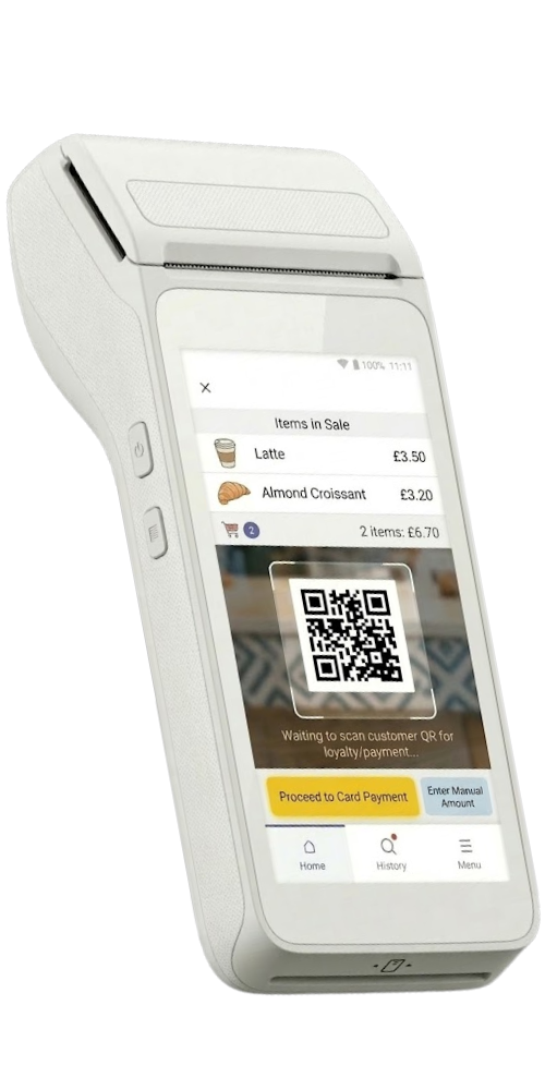 POS terminal with QR scanner